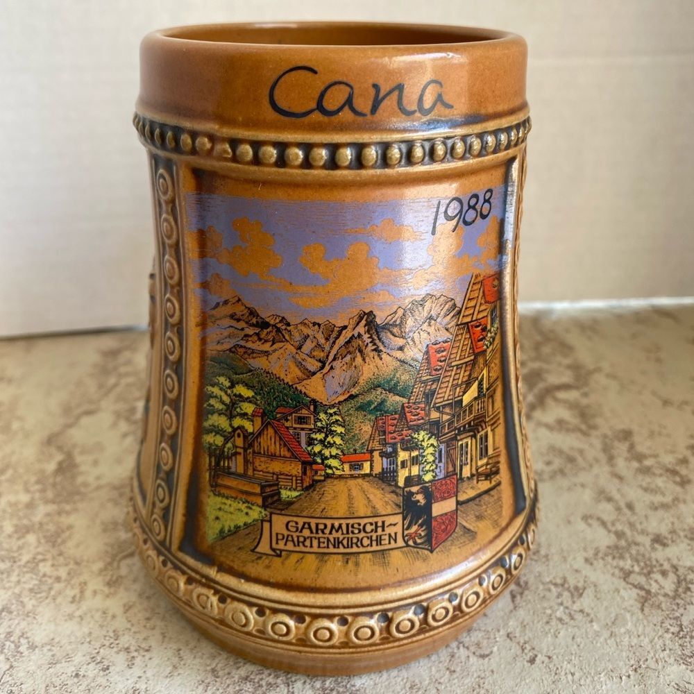 Vintage 1988 Gerz Beer Stein No Lid | West Germany Ceramic Cana | German Mug